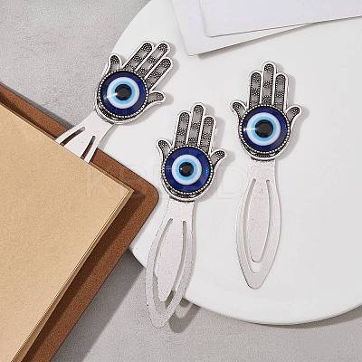 Resin Evil Eye Bookmarks AJEW-JK00273-1