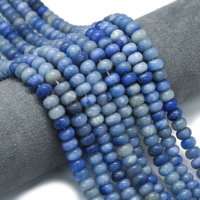 Natural Blue Aventurine Beads Strands G-P575-A02-8x5mm-03-1