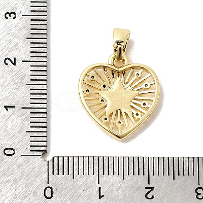 Brass Pave Clear Cubic Zirconia Pendants KK-G554-06G-02-1