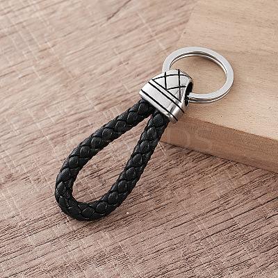 Braided PU Leather Keychains EK2353-1