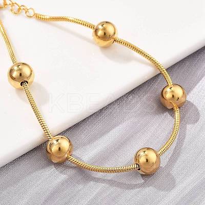 304 Stainless Steel Satellite Chains Bracelets for Women BJEW-D337-01C-G-1