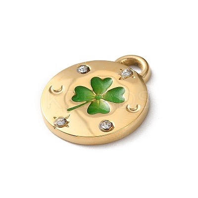 304 Stainless Steel Enamel Pendants STAS-Z146-02G-03-1