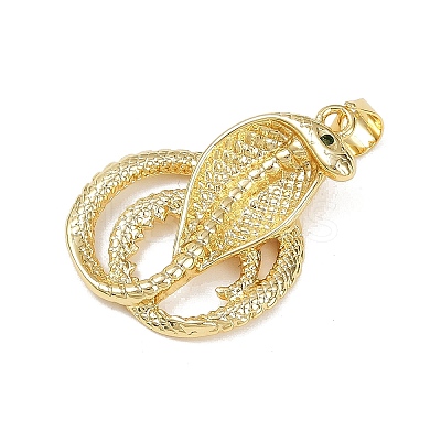 Brass Micro Pave Cubic Zirconia Pendants KK-R230-04G-1