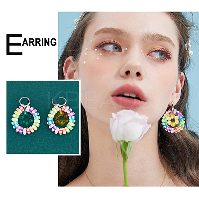 12 Pairs 2 Colors Brass Huggie Hoop Earring Findings KK-FH0003-13-1