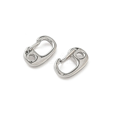 304 Stainless Steel Push Gate Snap Keychain Clasp Findings STAS-L022-566P-1