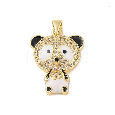 Brass Micro Pave Cubic Zirconia Pendants KK-E111-42G-02-1