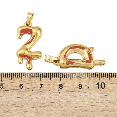 304 Stainless Steel Enamel Pendants STAS-Z174-01G-1