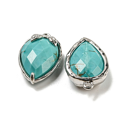 Natural Turquoise Faceted Pendants G-M431-06P-08-1