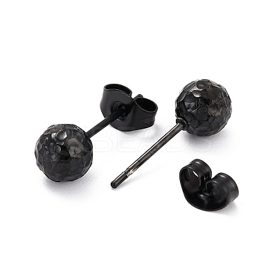 304 Stainless Steel Stud Earring Findings Ion Plating(IP) STAS-I183-09A-EB-1