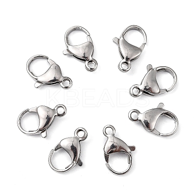 Tarnish Resistant Polished 304 Stainless Steel Lobster Claw Clasps LS-STAS-R072-08A-1