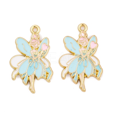 Rack Plating Alloy Enamel Pendants FIND-A040-08E-02G-1