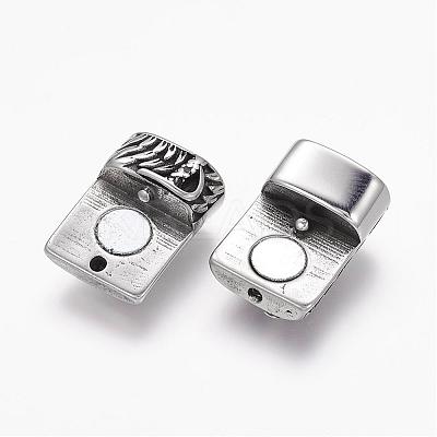 304 Stainless Steel Magnetic Clasps with Glue-in Ends STAS-K122-03-1
