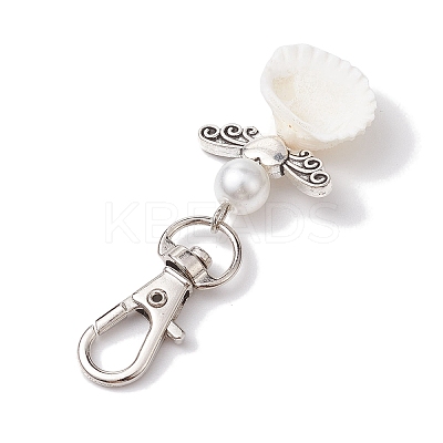 Angel Spiral Shell Pendant Decooration HJEW-JM01964-02-1