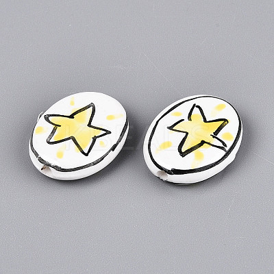 Handmade Porcelain Beads PORC-T134-07-1