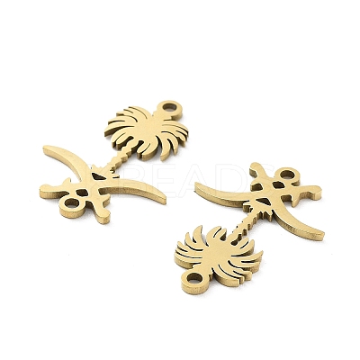 Ion Plating(IP) 201 Stainless Steel Connector Charms STAS-A090-19G-1