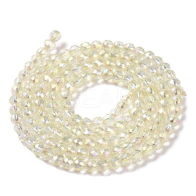 Electroplate Transparent Glass Beads Strands X1-GLAA-H021-01B-FR04-1