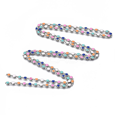 Brass Enamel Chains CHC-T012-22P-1