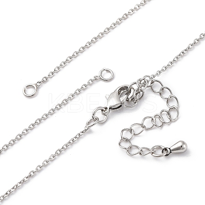 1.3MM Brass Cable Chain Necklace Making NJEW-D302-76P-1