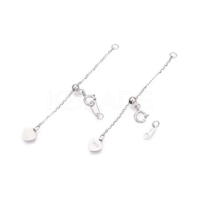 Anti-Tarnish 925 Sterling Silver Chain Extenders STER-N016-42P-1
