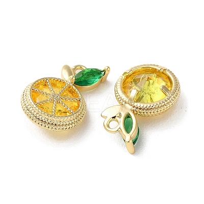 Brass Micro Pave Cubic Zirconia Charms LS-KK-F872-12G-1