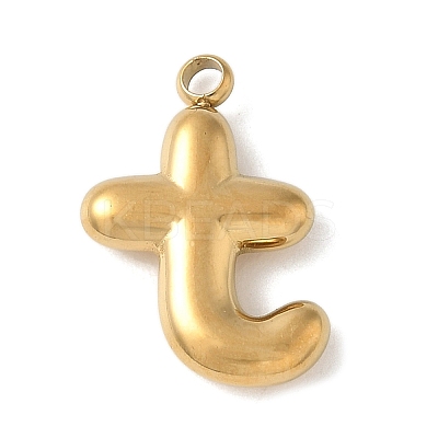 304 Stainless Steel Initial Pendants STAS-S186-12T-G-1