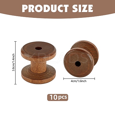 Wooden Bobbins FIND-WH0366-044-1