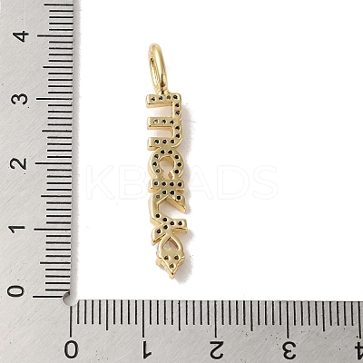 Brass Micro Pave Cubic Zirconia Pendants KK-C058-13G-1