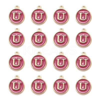 Golden Plated Alloy Enamel Charms ENAM-S118-08U-1