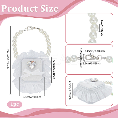 Polyester Pet Dog Wedding Ring Displays AJEW-WH0460-074P-02-1