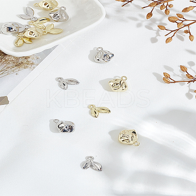 16Pcs 4 Styles Rack Plating Alloy Pendants FIND-LP0005-54-1