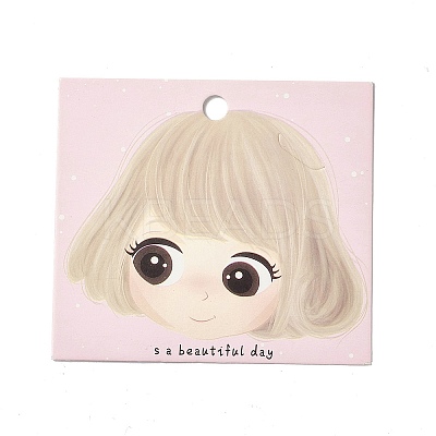100Pcs Paper Hair Ties Display Cards LS-CDIS-C003-02-1