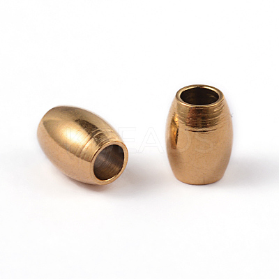 Barrel Ion Plating(IP) 304 Stainless Steel Spacer Beads STAS-L176-01G-1