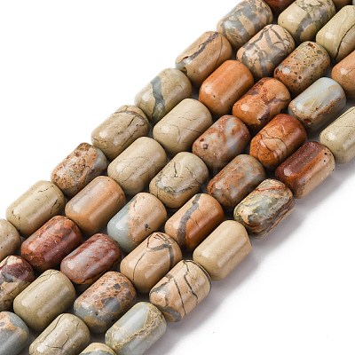 Natural Aqua Terra Jasper Beads Strands G-L624-C03-12x8mm-1