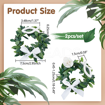 PVC Candle Wreath AJEW-NB00003-1