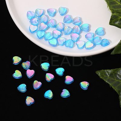 100Pcs Eco-Friendly Transparent Acrylic Beads TACR-YW0001-07F-1