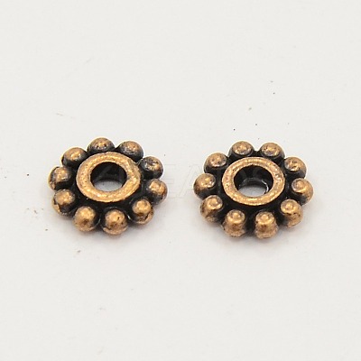 Mixed Tibetan Style Snowflake Flower Spacer Beads TIBEB-X0005-NR-1