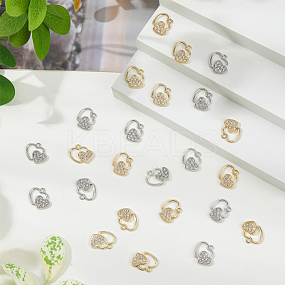 40Pcs 2 Colors Alloy Rhinestone Pendants FIND-FH0010-64-1