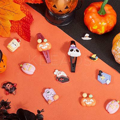 84Pcs 16 Styles Halloween Opaque Resin Decoden Cabochons CRES-SC0002-89-1