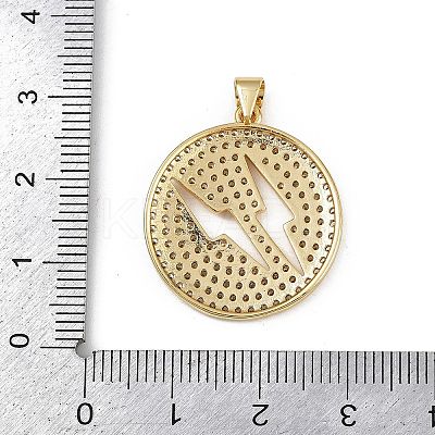 Brass Micro Pave Cubic Zirconia Pendants KK-S528-03G-1