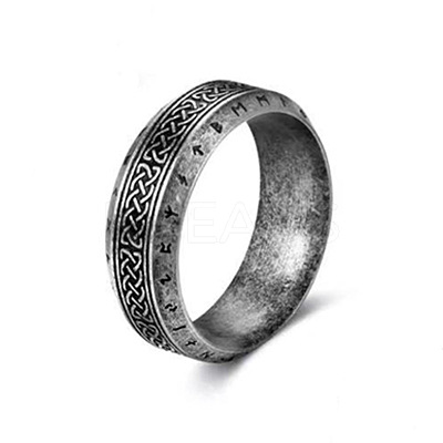 Viking Style Retro 304 Stainless Steel Finger Rings FS-WG40F7A-01-1
