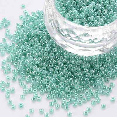 12/0 Imitation Jade Glass Seed Beads SEED-S049-A-013-1