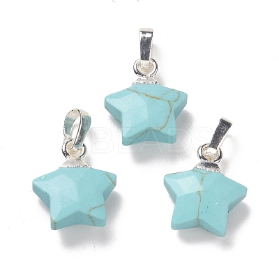 Synthetic Turquoise Charms G-F584-A20-S-1