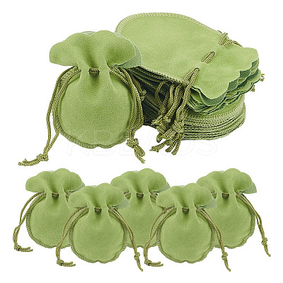 Calabash Velvet Jewelry Storage Drawstring Pouches TP-WH0011-05F-1