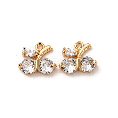 Brass Micro Pave Cubic Zirconia Pendants KK-Z112-10G-1