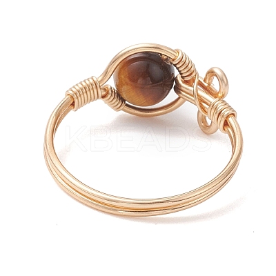 4Pcs 4 Styles Gemstone Finger Rings RJEW-TA00233-01-1