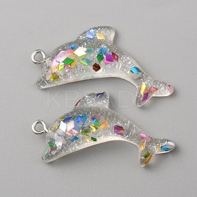 Transparent Resin Pendants DIY-TAC0020-25D-1