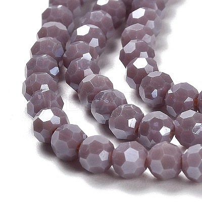 Electroplate Opaque Glass Beads Strands LS-EGLA-A035-P4mm-A11-1