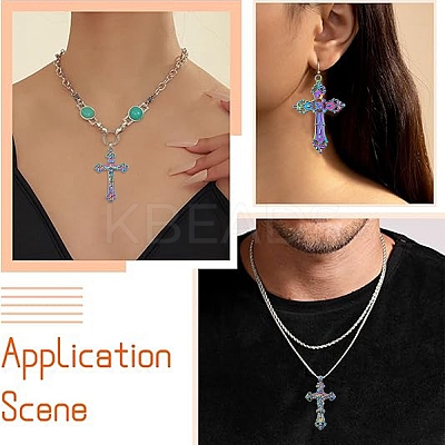 10Pcs 5 Styles Plated Alloy Pendants FIND-YW0007-16-1