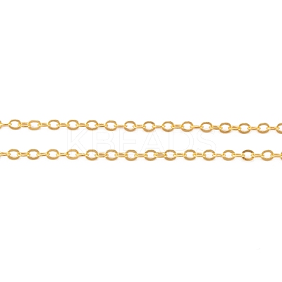 Brass Flat Oval Cable Chains CH030-G-1