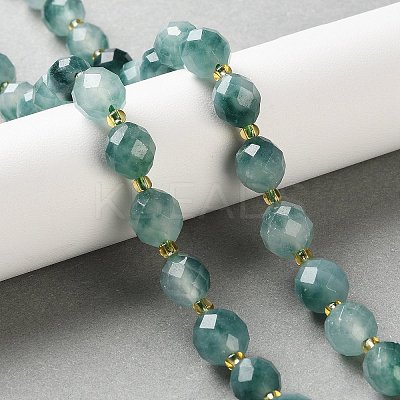 Dyed Natural White Jade Beads Strands G-N342-149I-29-1